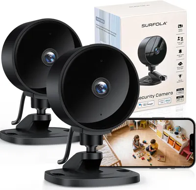 Productafbeelding van Binnen - Surfola 1080P FHD WiFi Bewakingscamera voor Baby - Huisdier met AI Bewegingsdetectie - Nachtzicht - Weg Audio - App - Bediening