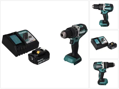 Produktbild von Makita DHP 484 RM1 Akku Schlagbohrschrauber 18 V 54 Nm Brushless + 1x Akku 4,0 Ah + Ladegerät