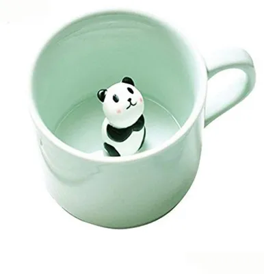 Image de Tasse en céramique 3D - Motif panda, idéale pour les boissons du matin
