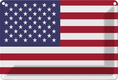 Produktbild von vianmo Blechschild 20x30 cm Vereinigte Staaten United States Amerika USA Flagge Fahne Wappen