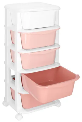 Produktbild von Springos Spielzeugregal Schubladenschrank Rollcontainer 5 Schubladen Organizer