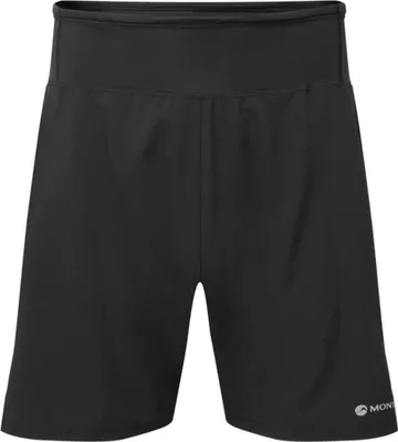 Schwarze Herren-Shorts von Montane; Modell "MEN"S SLIPSTREAM 7" SHORTS"; geeignet für sportliche Aktivitäten.