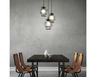 Immagine prodotto di Lampada a sospensione BRILONER LEUCHTEN SWIRL, 60 W, IP20, nero, metallo, escl. 3x E27, Ø 30 cm