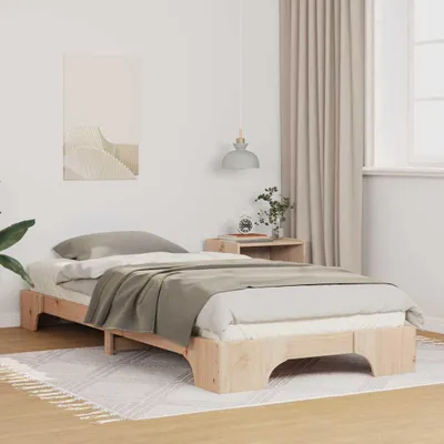 Immagine prodotto di Maison Exclusive - Struttura letto marrone 100 x 210 cm Legno di pino massiccio