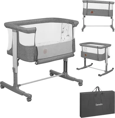 Imagen del producto de Cuna para bebé Aurora 3 en 1, apta hasta 9 kg, convertible en cuna auxiliar y moisés