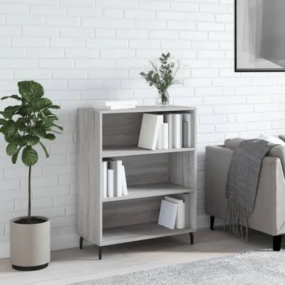 Image de vidaXL Armoire à étagères Gris Sonoma 69,5x32,5x90 cm Bois composite