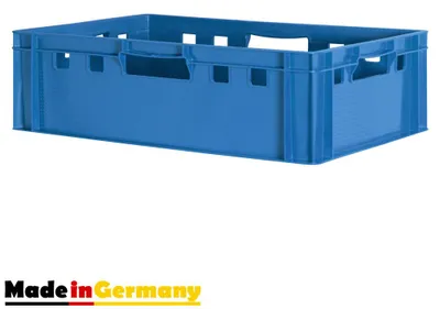 Produktbild von Fleischkiste E2 Fleischkiste Blau Fleischerkiste Fleischkisten Kiste Fleischkiste Eurobox Lebensmittelecht 60 x 40 Metzgerkiste Auswahl Kingpower, Anzahl:1