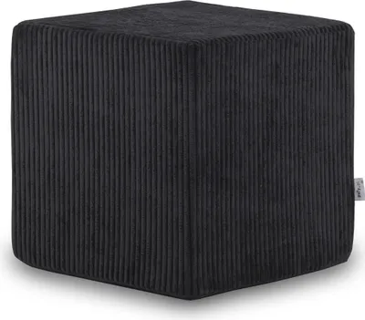 Produktbild von Ecopuf, Sitzhocker, Fußhocker aus Cordstoff, Quadratischer Hocker, 40x40cm