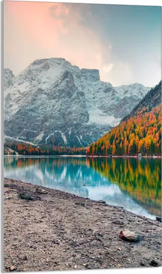 Produktbild von Herdabdeckplatte 30x52 Glaskeramikkochfeld Abdeckung Spritzschutz Glasplatte Deko Schneidebrett, Landschaft Berge