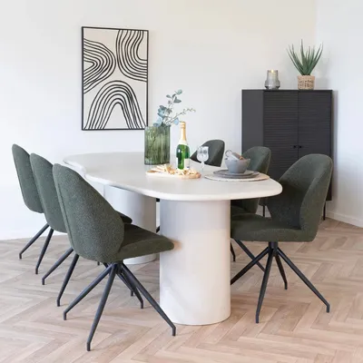 Productafbeelding van House Nordic Eettafel Maranola MDF Beige 200cm