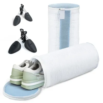 Image de Lot de 2 sacs de lavage pour chaussures, avec supports de chaussures réglables, pour femmes et hommes