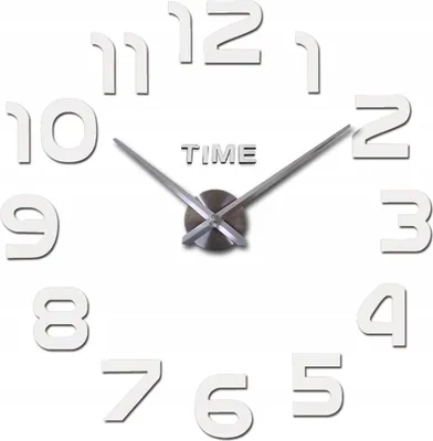 Produktbild von 3D Wanduhren Wanduhr Groß 60cm Uhr Mute Decor Wandtattoo Modern Deko Geschenk Home Office Büro DIY Wohnwand Wohnzimmer Wand Decoration Schwarz Retoo