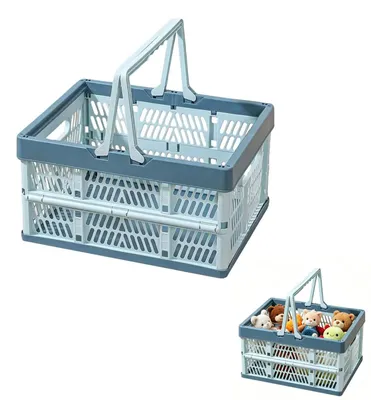 Faltbox 30x20x15,5 cm, Kunststoff, klappbar, mit Griff, Aufbewahrungskorb