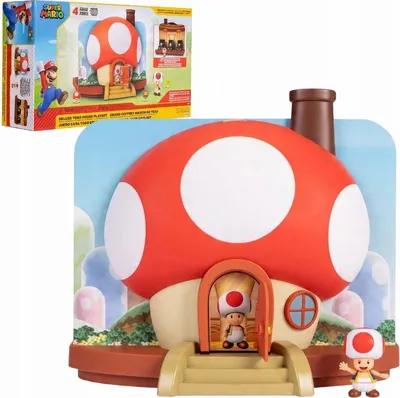 Produktbild von Super Mario Bros Toad House Deluxe Spielset Mit Pilzfiguren