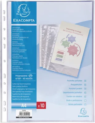 Produktbild von EXACOMPTA Prospekthülle DIN A4 PP glasklar 10 Hüllen