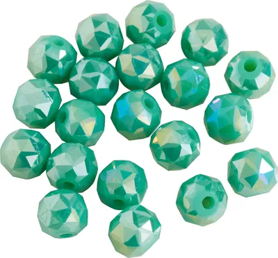 Produktbild von PRACHT Glasschliffperle Rund 6 mm 20 Stück Kristallperlen Bastelperlen