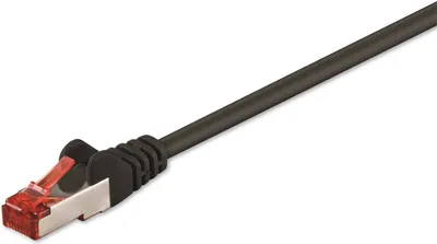 Produktbild von CAT 6 Patchkabel, S/FTP (PiMF), schwarz Kupferleiter (CU), halogenfreier Kabelmantel (LSZH)