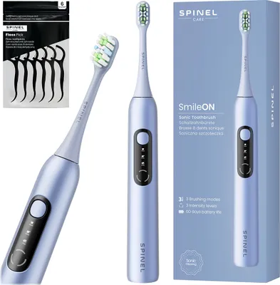 Obrázok produktu pre Spinel Care SmileON Sonická zubná kefka Blue USB-C 3 režimy 60 dní Flossetui