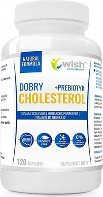 Obrázek produktu pro WISH Dobrý cholesterol + probiotika, 120 kapslí.