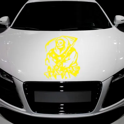 Produktbild von Aufkleber - Autoaufkleber "Fear me" 60cm x 50cm gelb - Tuning Carystyling Heckscheibe Auto