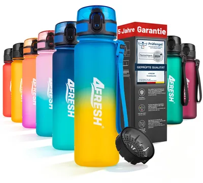 Obrázok produktu pre Fľaša na pitie 4FRESH Colourful Gradient – modro-žltá, 500 ml