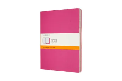 Imagen del producto de Moleskine Cahier, de un solo color, rosa, 120 hojas, 70 g/m², papel rayado, encuadernación de tapa dura
