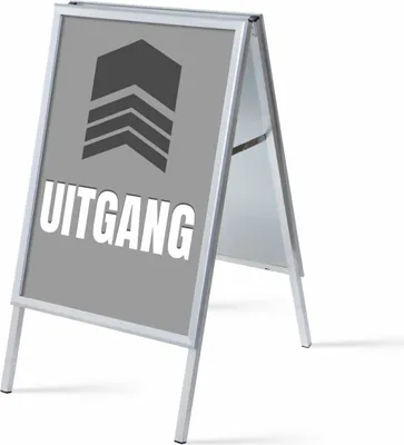Produktbild von Showdown Kundenstopper - DIN A1 - Komplett-Set - Uitgang Niederländisch - Grau/Schwarz