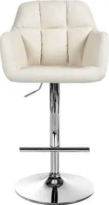 Produktbild von Barhocker Natoma Kunstleder chrom creme