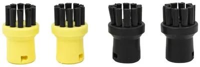 4er-Pack runde Nylonbürsten für Dampfreiniger, Ersatzbürsten