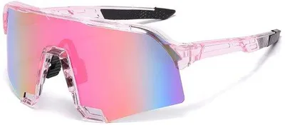 Immagine prodotto di Occhiali da sole sportivi 2025 - Montatura rosa trasparente - Lenti rosa