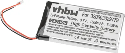 Produktbild von vhbw Akku kompatibel mit Harman & Kardon GPS-500 GPS Navigation Navi (1500 mAh, 3,7 V, Li-Polymer)