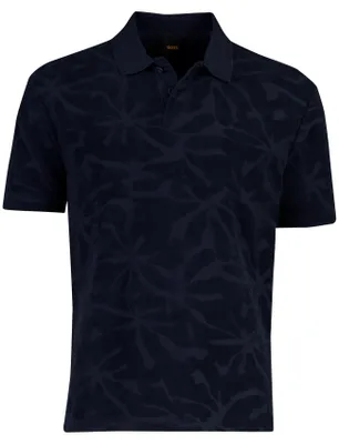 Produktbild von Poloshirt BOSS Orange dunkelblau mit Struktur