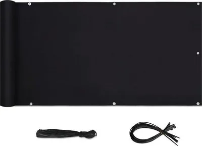 Produktbild von Sichtschutzrollo schwarz 0,9x6m wetterfest Nylon