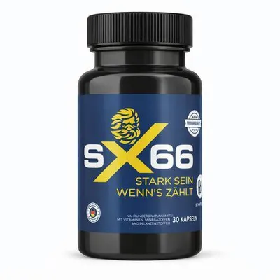 Produktbild von SX66 – Männer Wellness- & Vitalitäts-Supplement, 30 Kapseln