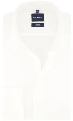 Produktbild von Olymp Herren Business Hemd Slim Fit aus 100% Baumwolle in klassischem Weiß