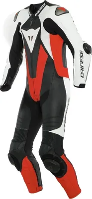 Produktbild von DAINESE LAGUNA SECA 5 1-Teiler Lederkombi perforiert schwarz-weiss-fluo rot 58