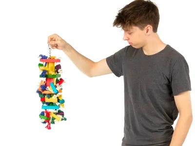 Obrázok produktu pre Uzly a bloky XL | Hračka plná dreva | pre veľké a stredné papagáje