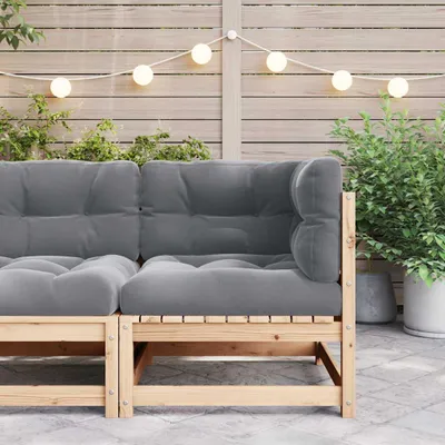 Zdjęcie produktu dla VidaXL 805715, Drewno, Tkanina, Poliester, Dorośli i dzieci, 700 mm, 700 mm, 670 mm, 8 cm