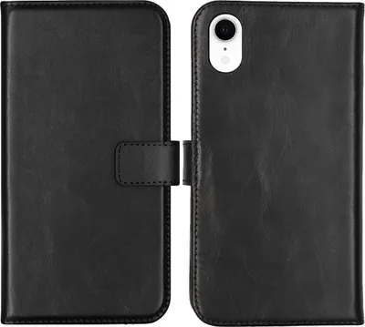 Image de Selencia Bibliothèque en cuir véritable pour l'Apple iPhone Xr - Noir