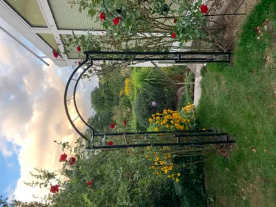 Immagine prodotto di GardenAndPools Arco di Rose Classic Garden B 1,40 m Pergola nera in metallo Arco di Rose Colonna di Rose