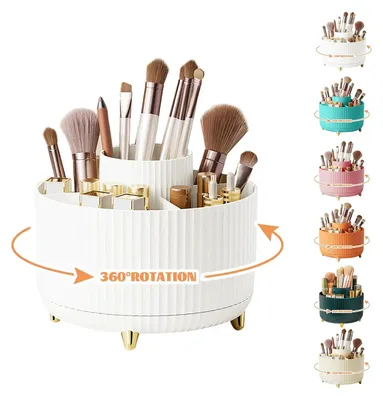Produktbild von 360? Make up Organizer Pinselhalter 5 Fächer Kosmetik Aufbew. Weiß.