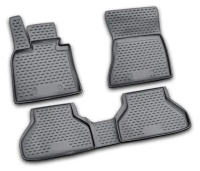 Gummi Fußmatten Set für BMW X6 E71, Bj. 2008-2014, 4-teilig, schwarz