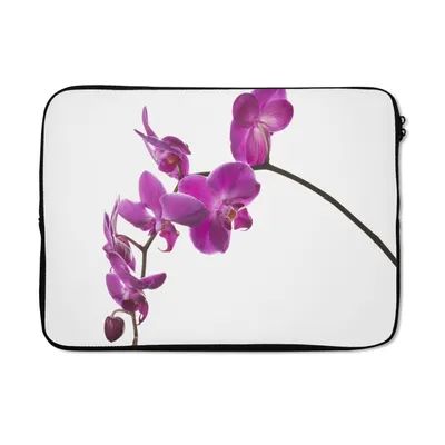 Produktbild von MuchoWow® Laptop Hülle 14 ZollOrchidee vor weißem Hintergrund Laptoptasche - Laptoptasche - Stoßsicher - Schutzhaube