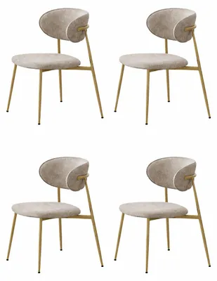 Produktbild von Set aus 4 Polsterstühlen mit modernem Design und Komfort