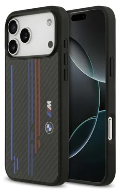 Produktbild von BMW M Polyamid Premium-Schutzhülle mit M-Streifen kompatibel mit iPhone 17 Pro Max - Schwarz