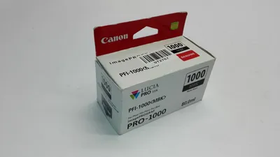 Produktbild von Canon PFI-1000MBK Tinte Mattschwarz, Mattschwarz, Tinte auf Pigmentbasis, 80 ml, 5490 Seiten