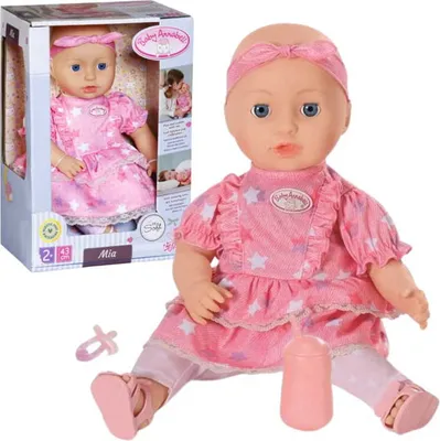 Produktbild von Baby Annabell Mia 43cm, Babypuppe, Weiblich, 3 Jahr(e), Junge/Mädchen, 430 mm, Mehrfarbig