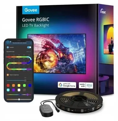 Produktbild von Govee H6168 LED-Streifen TV-Hintergrundbeleuchtung RGBIC