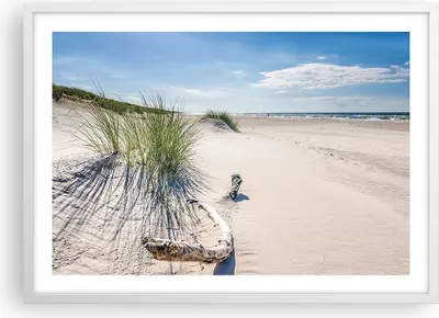 Produktbild von Gerahmtes Poster - Weißer Rahmen - Mrzezyno Strand Meer - 70x50 cm - Wand Bild - Wanddeko - Wandbilder - Kunstposter - Wandposter - Bilderrahmen - Bilder - Kunstdruck - Wandbild - P2WAA70x50-4281