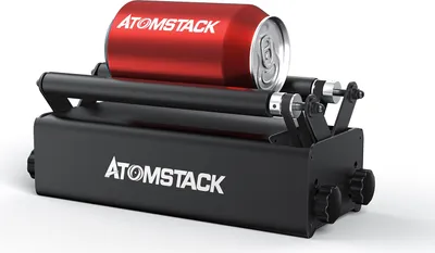 Produktbild von ATOMSTACK R3 valček R3 valček pre valcové predmety s 360° otočnou gravírovacou osou 8 nastavení uhla sivý štvorček s priemerom len 4 mm